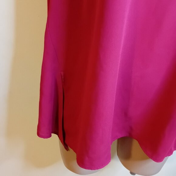 NWOT Michel Studio Sheer Cranberry Sleeveless Blouse Size 18 - Picture 7 of 11